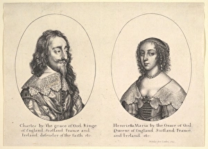 Charles I Henrietta Maria 1641 Etching first state Charles I Henrietta Maria 1641 Etching first state