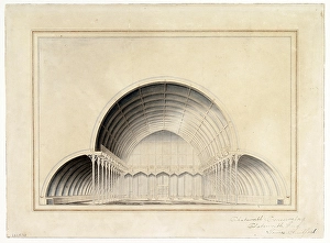 Chatsworth Conservatory 19th century Pen ink Chatsworth Conservatory 19th century Pen ink