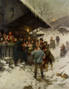Christmas Singer Canton Lucerne 1887 oil canvas Christmas Singer Canton Lucerne 1887 oil canvas