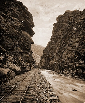 Clear Creek Canyon, Colorado, Jackson, William Henry, 1843-1942, Denver and Rio Grande Clear Creek Canyon, Colorado, Jackson, William Henry, 1843-1942, Denver and Rio Grande