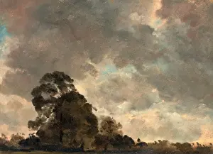 Light And Shadow Effect Prints: Cloud Study Landscape at Hampstead, Trees and Storm Clouds, John Constable, 1776-1837