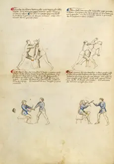 Medieval Combat Art Prints: Combat with Rondel and Dagger