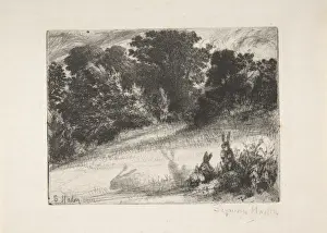 Combe Bottom 1860 Etching Drypoint Print First State