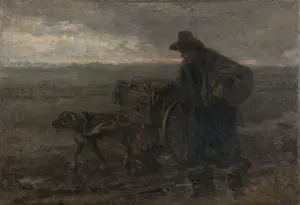 Rural Life Oil Painting Prints: Country Roads Fields Performance titled fields