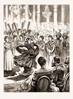 Dance of Nautch Girls before the Prince of Wales at the Native Entertainment, Calcutta Dance of Nautch Girls before the Prince of Wales at the Native Entertainment, Calcutta