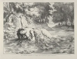 Death Ophelia 1843 Lithograph second state four Death Ophelia 1843 Lithograph second state four