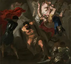 Italian Baroque Oil Paintings Prints: The Death of Samson
