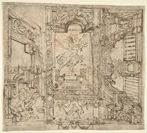 Perspective Drawing Techniques Prints: Design Painted Ceiling Perspective Architectural