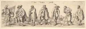Die Bettler Zunfft Seven Beggars 1630 Etching Die Bettler Zunfft Seven Beggars 1630 Etching