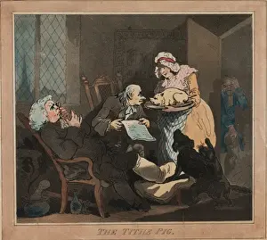 Drawings Prints, Print, Tithe Pig, Artist, Publisher, Thomas Rowlandson, H. Brookes
