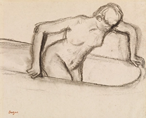 Edgar Degas Woman Tub c. 1883 Charcoal laid paper