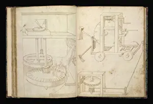 Print of Francesco di Giorgios Machines, circa 1475-1480