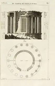 Antique Roman Architecture Prints: Elevation Plan Les edifices antiques de Rome