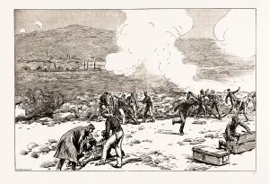 The Engagement at Mati: Greek Artillery Making Good Practice, 1897; it was Generally The Engagement at Mati: Greek Artillery Making Good Practice, 1897; it was Generally