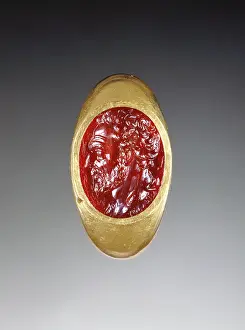 Engraved Gem Print: A Carnelian Inset into a Gold Ring