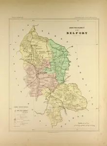 Historical City Maps Prints: Map of Belfort