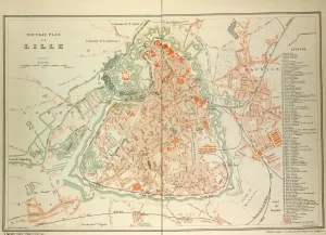 Historical City Maps Prints: Map of Lille