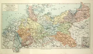 Victorian Era Cartography Prints: Map of Prussia