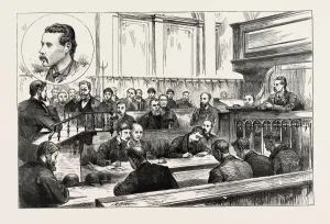 The Dynamite Plot Print: Birmingham Police Court Examination Engraving