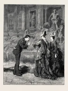Liszt Collection Print: Trevi Fountain Engraving