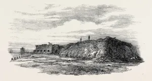 South West Angle of Kinburn Print after Bombardment
