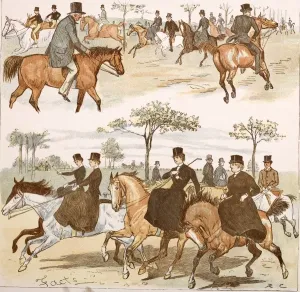 Victorian Era Horse Riding Prints: Source Size = 3962 x 3861