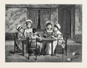 Miss Kate Greenaways Birthday Tea Print