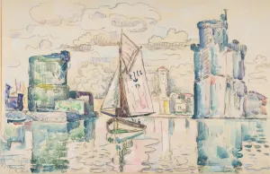 Entrance Harbor La Rochelle ca 1920-28 Graphite Entrance Harbor La Rochelle ca 1920-28 Graphite