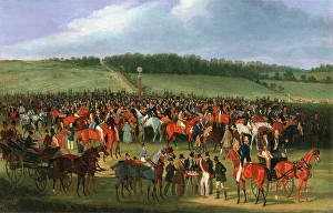 Epsom Races: The Betting Post Signed and dated, black paint, lower left: J Epsom Races: The Betting Post Signed and dated, black paint, lower left: J
