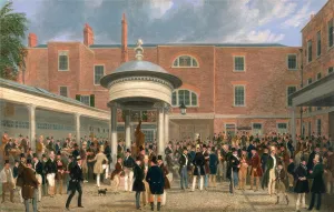 Epsom Races: Settling Day at Tattersalls, James Pollard, 1792-1867, British Epsom Races: Settling Day at Tattersalls, James Pollard, 1792-1867, British