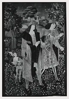 Falconry Art Prints: Two falconers