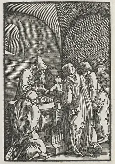 Medieval Woodcuts For Sale Prints: Fall Redemption Man Presentation Christ Temple