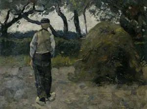 Dutch Masters Collection Prints: A Farmer standing Hay-Stack farmer standing haystack