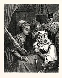 Vintage Gustave Dore Prints: The Fatal Spindle. Gustave Dore