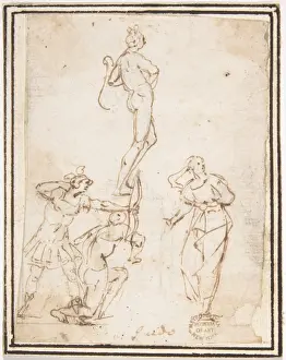 Framed Print : Standing Archer Print, 1624-63 Framed Print : Standing Archer Print, 1624-63