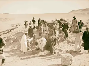 Ancient Egyptian History Images Prints: fourth pyramid Gizeh Excavation work progress