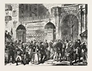 Nineteenth Century French Artwork Prints: The Franco-Prussian War: a Stroll on the Boulevards in Paris before the Capitulation