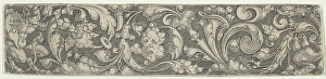 Frieze Tendrils Growing Plant Right Satyr Holding Frieze Tendrils Growing Plant Right Satyr Holding