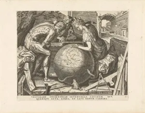 Geometry (Geometry), Cornelis Cort, Hieronymus Cock, 1565 Geometry (Geometry), Cornelis Cort, Hieronymus Cock, 1565
