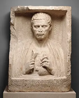Ancient Italian Reliefs Prints: Grave Relief of a Silversmith