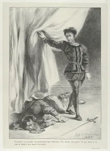 Hamlet Corpse Polonius 1835 Lithograph second state Hamlet Corpse Polonius 1835 Lithograph second state