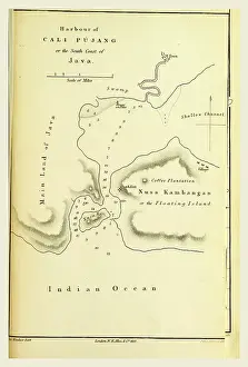 Indian Archipelago Prints: Harbour of Cali Pujang, Java, Indonesia, Indian Archipelago, in 1832, 33, 34, 19th