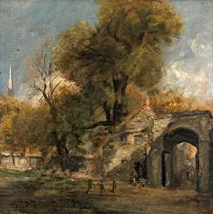 John Constable Oil Paintings Prints: Harnham Gate, Salisbury, John Constable, 1776-1837, British
