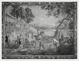 Pastoral Landscape Art Prints: Hawk hunt
