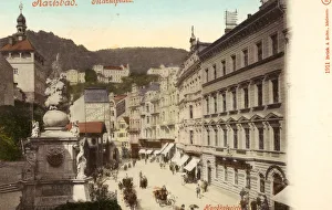 Holy Trinity Column Karlovy Vary Carriages Tržště Holy Trinity Column Karlovy Vary Carriages Tržště