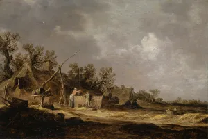 Homesteads c. 1633/34 oil oak 37 x 54.6 cm unsigned Homesteads c. 1633/34 oil oak 37 x 54.6 cm unsigned