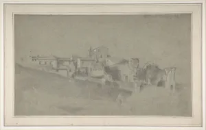 House Pompey Albano 1753-56 Black chalk touched House Pompey Albano 1753-56 Black chalk touched