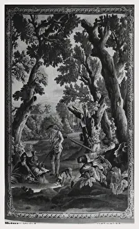 Historical Hunting Scene Prints: huntsmen