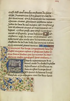 Initial A: Saint Anthony Saving Five Children Print (1465)