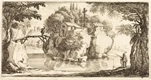 European Landscape Art History Prints: after Jacques Callot, Landscape, in or after 1635, etching
